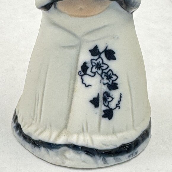 Set of 2 Vintage Jasco Royal Majestic Bell Porcelain Bisque Girl Figurine Blue - Picture 13 of 16